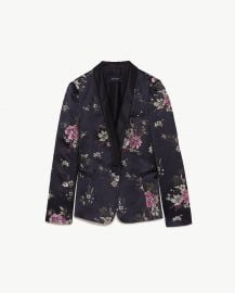 jacquard blazer at Zara